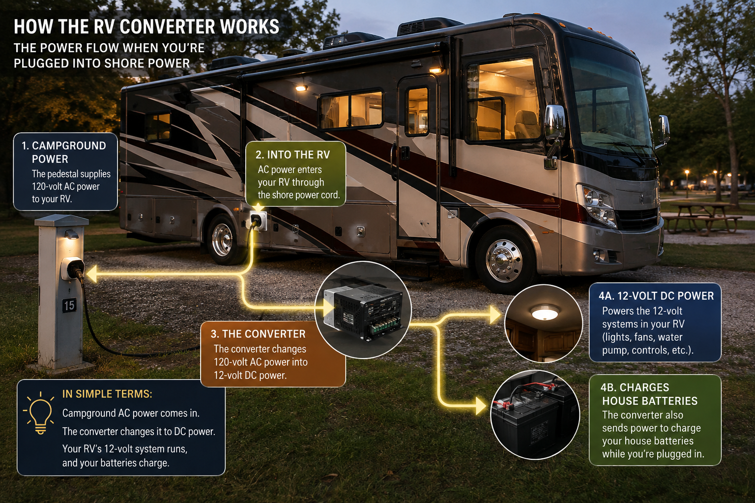 how the rv converter works